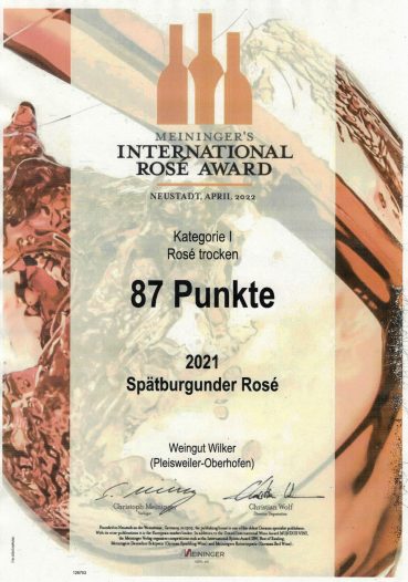 Meininger’s International Rosé Award